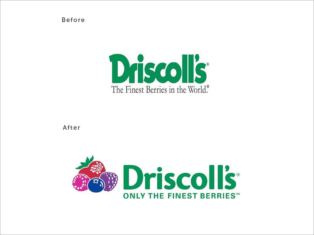 Driscoll's新舊logo設(shè)計(jì)對(duì)比