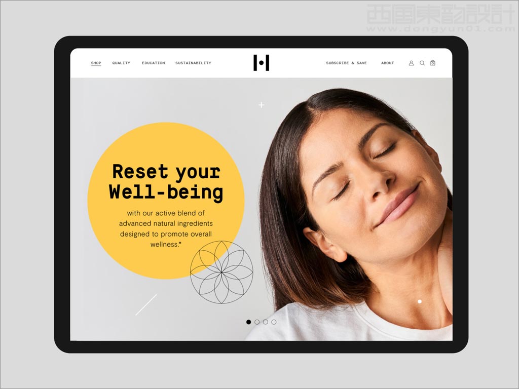 科學與自然完美融合的Healist保健品網(wǎng)站首頁設計