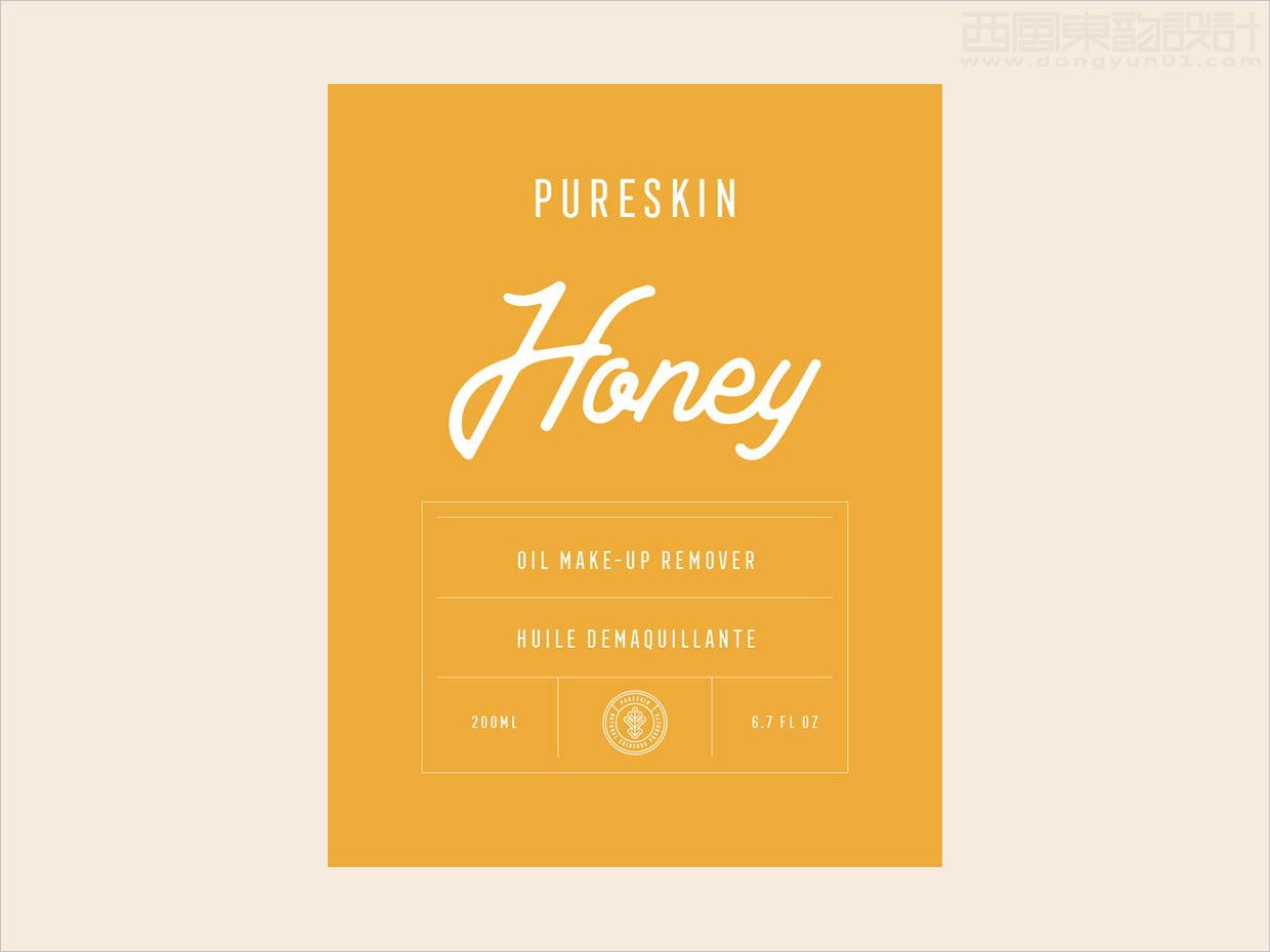 具有女人味的Pureskin洗護用品標(biāo)簽包裝設(shè)計